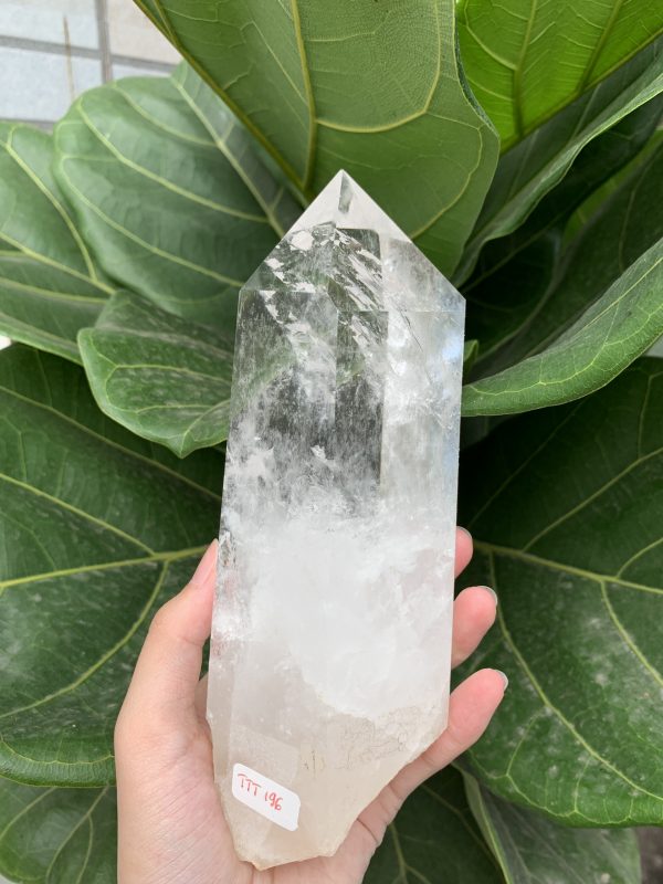 Trụ Thạch Anh Trắng trong – Clear Quartz Point, KL: 0,795 KG (TTT196)