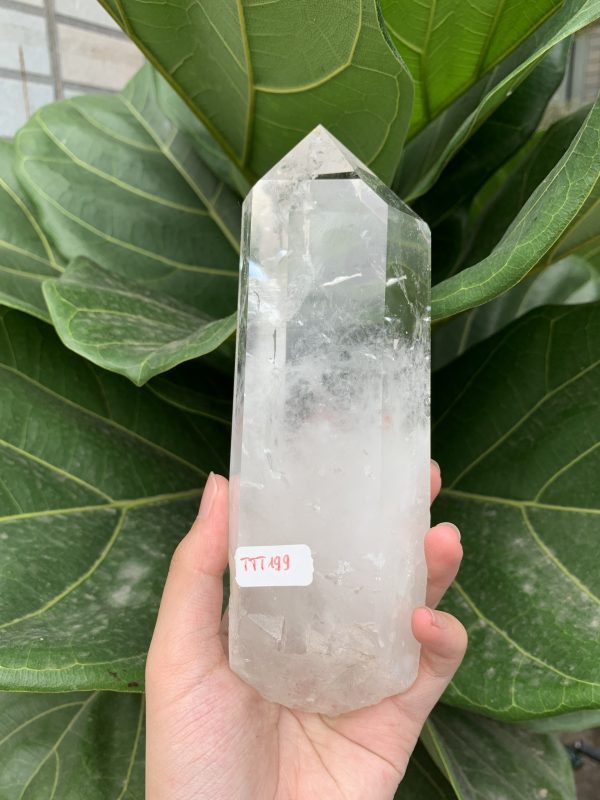 Trụ Thạch Anh Trắng trong – Clear Quartz Point, KL: 0,58 KG (TTT199)