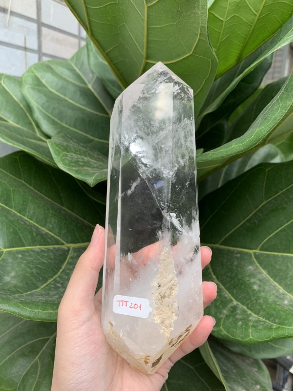 Trụ Thạch Anh Trắng trong – Clear Quartz Point, KL: 0,69 KG (TTT201)