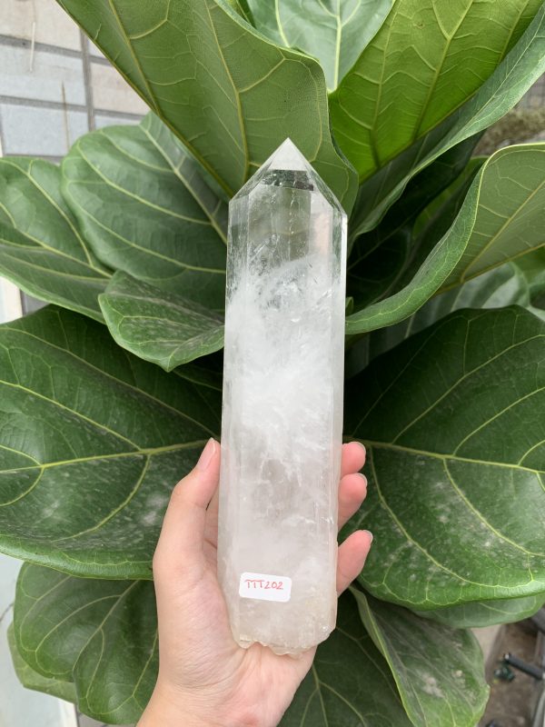 Trụ Thạch Anh Trắng trong – Clear Quartz Point, KL: 0,67 KG (TTT202)