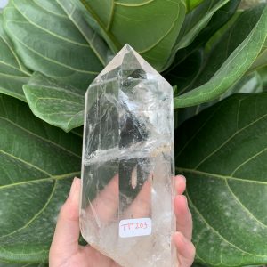 Trụ Thạch Anh Trắng trong – Clear Quartz Point, KL: 0,65 KG (TTT203)