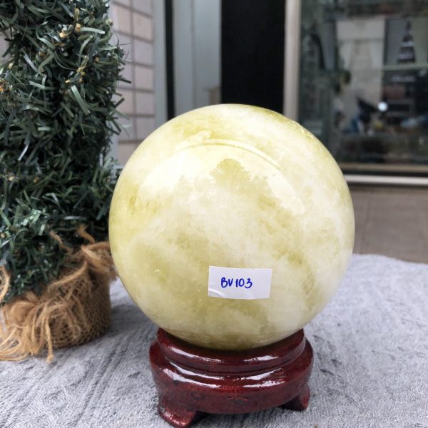 Bi Cầu Thạch Anh Vàng – Citrine Sphere (BV103) - KL: 1,725 KG - ĐK: 10,83 CM