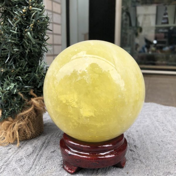 Bi Cầu Thạch Anh Vàng – Citrine Sphere (BV103) - KL: 1,725 KG - ĐK: 10,83 CM