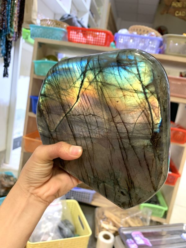 ĐÁ XÀ CỪ - HẮC NGUYỆT QUANG - Labradorite (XC174) - KL: 2,160KG