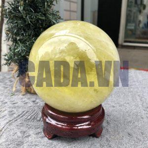 Bi Cầu Thạch Anh Vàng – Citrine Sphere (BV95) - KL: 1,4 KG - ĐK: 10,45 CM