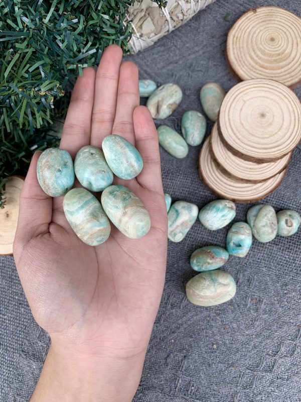 Đá Thô Tumble Blue Aragonite - Đá thanh tẩy - Đá Tarot | CADA DECOR