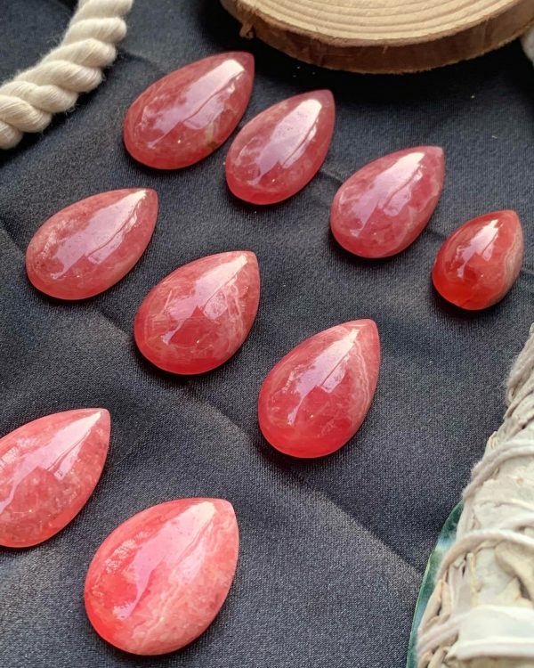 Giọt Nước Đá Đào Hoa - Rhodochrosite Water Drop