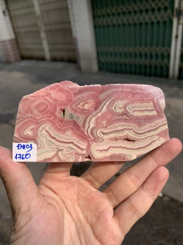  Đá Đào Hoa – Rhodochrosite (ĐH03), KT 5*10CM | CADA DECOR