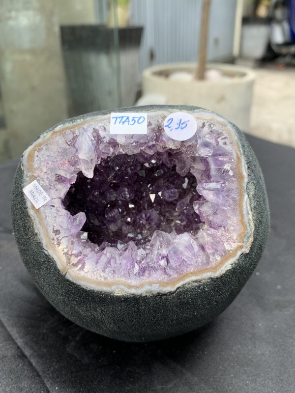 Túi Tiền – Ổ Tụ Tài Thạch Anh Tím – Amethyst (TAT50), KT: 9x7x15CM, KL : 2,125kg