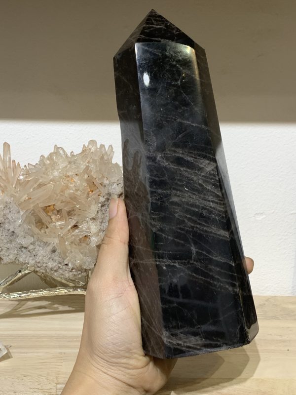 Trụ Thạch Anh Đen – Black Quartz Point (Morion) (TAĐ51) |CADA DECOR