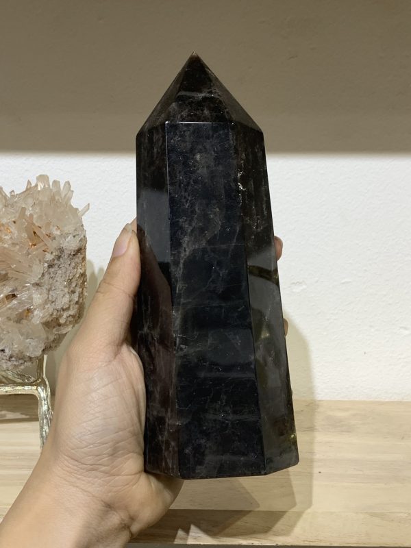 Trụ Thạch Anh Đen – Black Quartz Point (Morion) (TAĐ50) |CADA DECOR