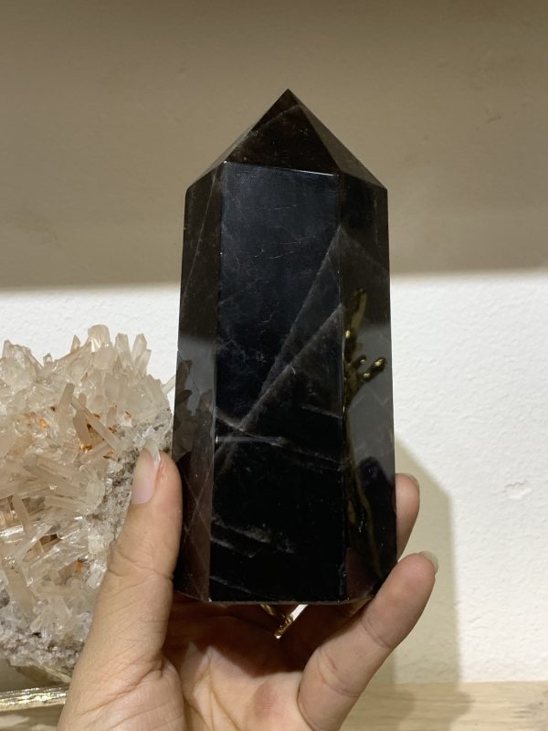 Trụ Thạch Anh Đen – Black Quartz Point (Morion) (TAĐ48) |CADA DECOR