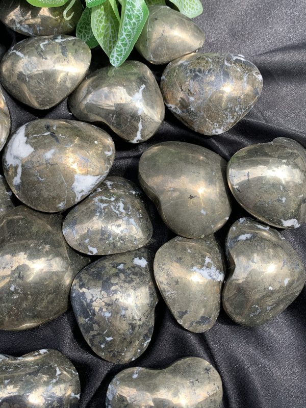 Trái tim đá vàng găm - Pyrite Heart | Đá trang trí, sưu tầm, healing | CADA DECOR