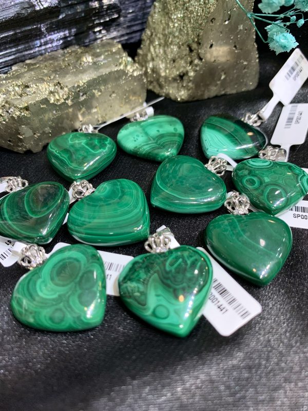 Mặt Trái tim Malachite | Đá trang trí, sưu tầm, healing | CADA DECOR