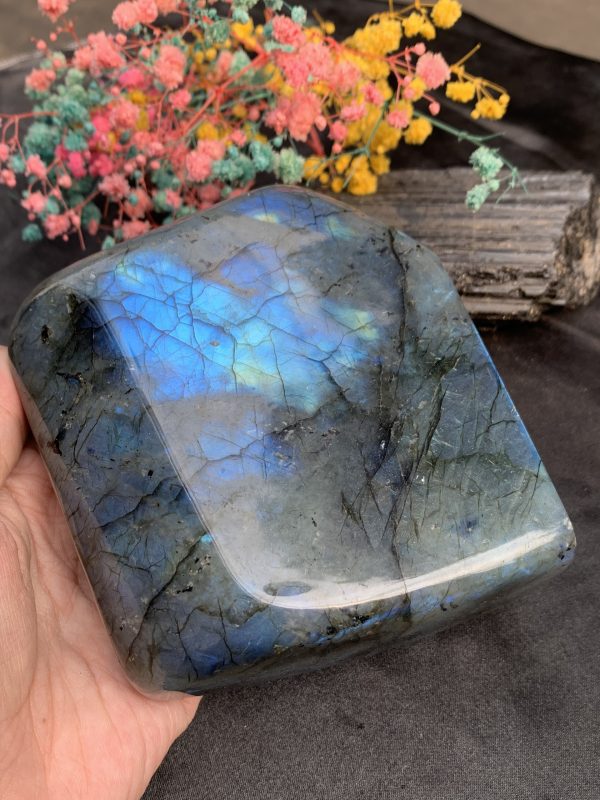 ĐÁ XÀ CỪ – HẮC NGUYỆT QUANG – Labradorite (XC201) – KL: 0,874KG