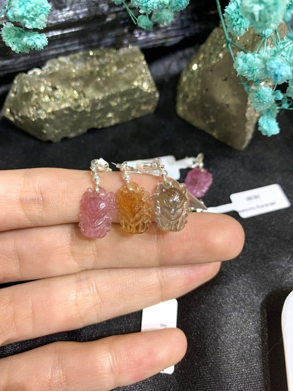 Mặt hồ ly đá Tourmaline | Đá trang trí, sưu tầm, healing | CADA DECOR