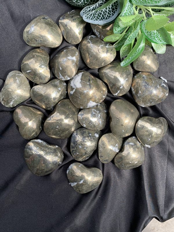 Trái tim đá vàng găm - Pyrite Heart | Đá trang trí, sưu tầm, healing | CADA DECOR