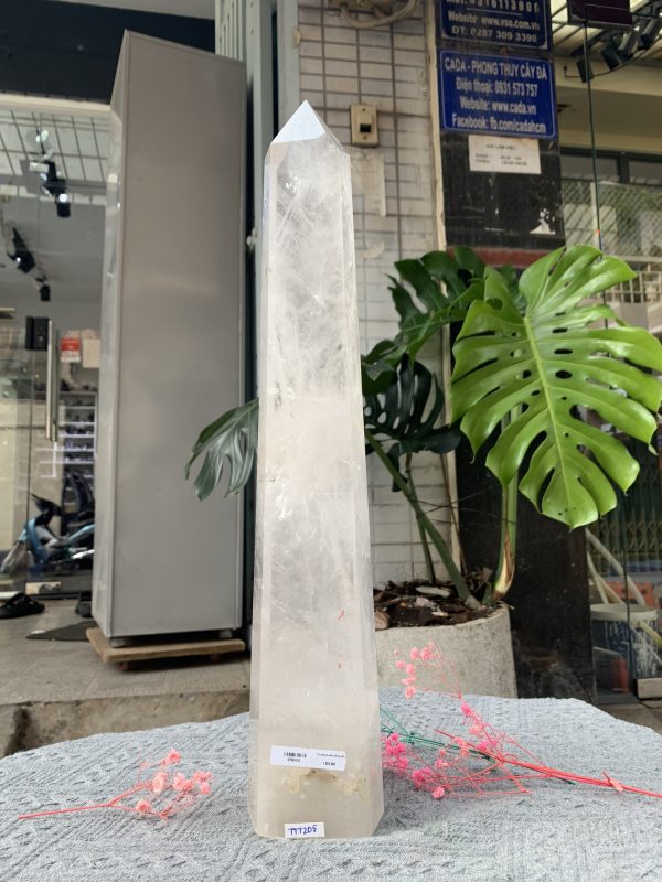 Trụ Thạch Anh Trắng trong – Clear Quartz Point, KL: 3,934KG (TTT205)