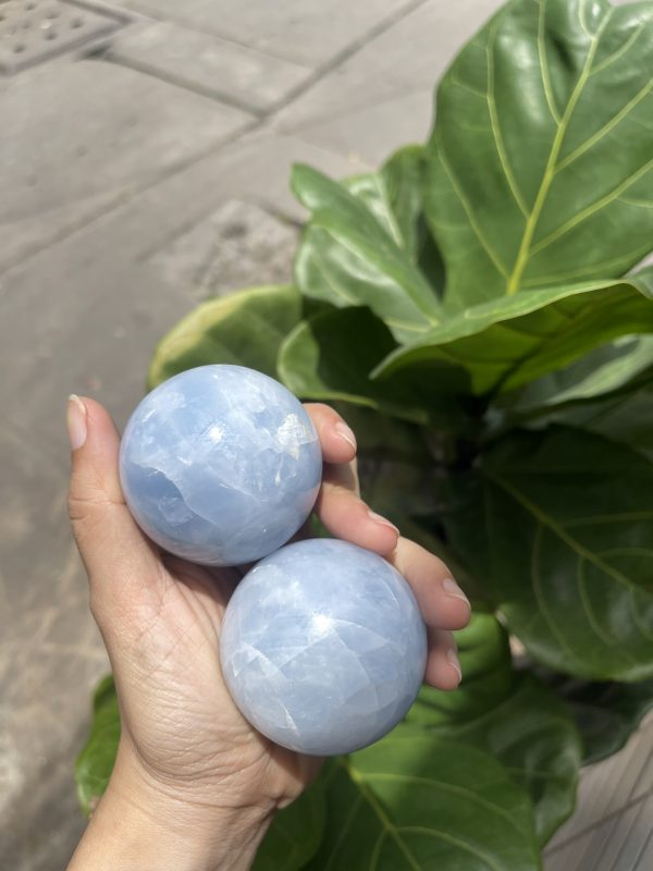 Bi cầu Blue Calcite | Đá trang trí, sưu tầm, healing | CADA DECOR