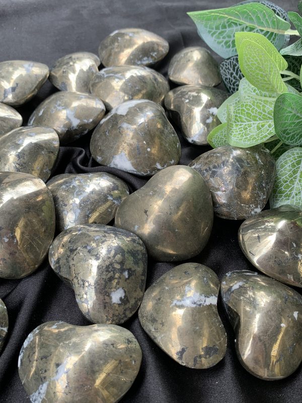 Trái tim đá vàng găm - Pyrite Heart | Đá trang trí, sưu tầm, healing | CADA DECOR