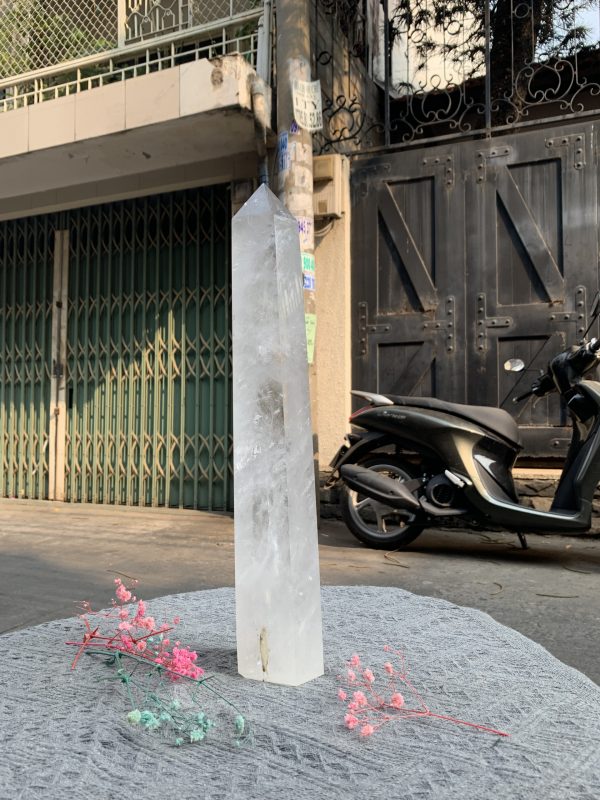 Trụ Thạch Anh Trắng trong – Clear Quartz Point, KL: 3,262KG (TTT207)