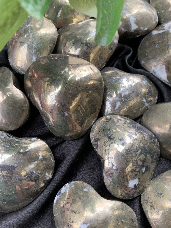 Trái tim đá vàng găm - Pyrite Heart | Đá trang trí, sưu tầm, healing | CADA DECOR