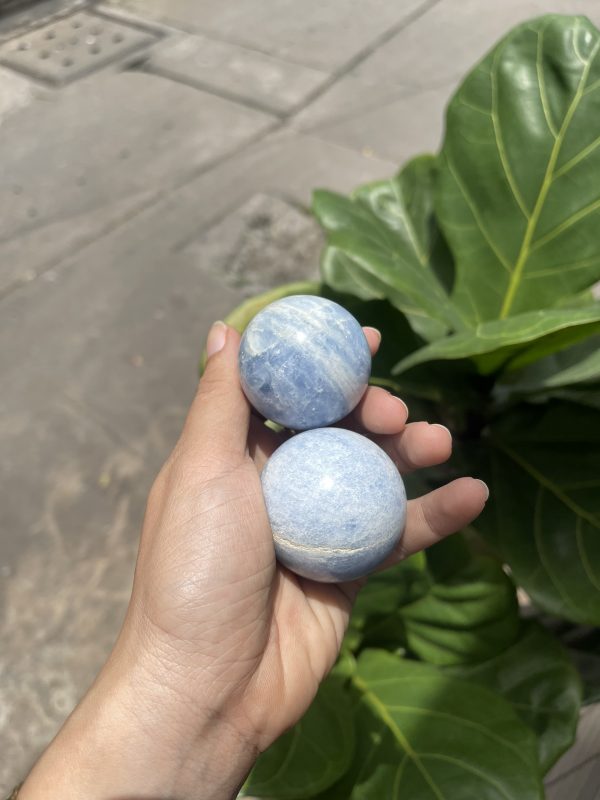 Bi cầu Blue Calcite | Đá trang trí, sưu tầm, healing | CADA DECOR