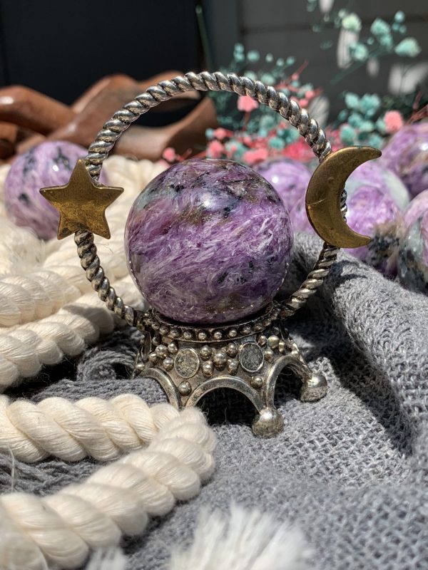 Charoite Sphere | Đá trang trí, sưu tầm, healing | CADA DECOR