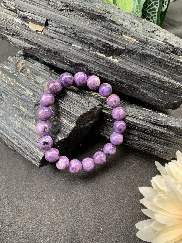 Vòng tay đá mắt rồng - Charoite Bracelet 10mm | Đá trang trí, sưu tầm, healing | CADA DECOR