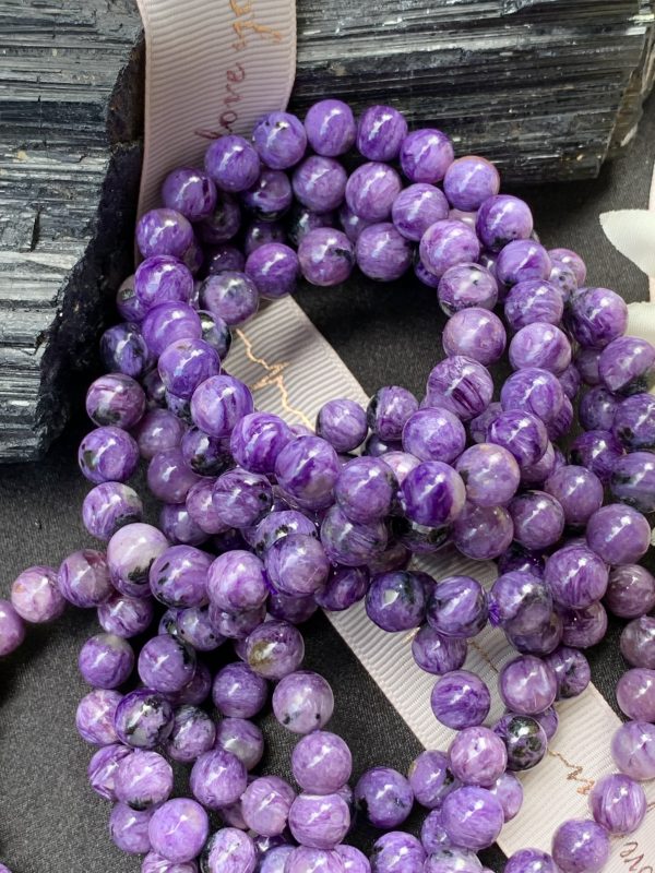 Vòng tay đá mắt rồng - Charoite Bracelet 8mm | Đá trang trí, sưu tầm, healing | CADA DECOR