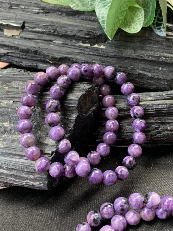 Vòng tay đá mắt rồng - Charoite Bracelet 8mm | Đá trang trí, sưu tầm, healing | CADA DECOR