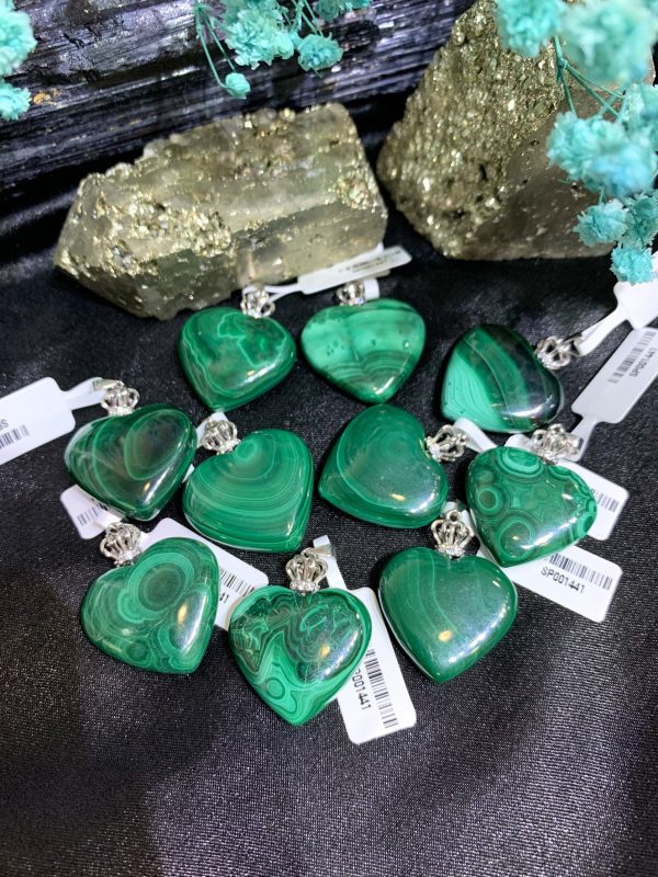 Mặt Trái tim Malachite | Đá trang trí, sưu tầm, healing | CADA DECOR