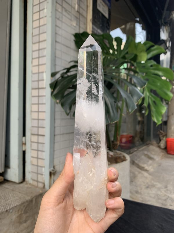 Trụ Thạch Anh Trắng trong – Clear Quartz Point, KL: 484GRAM (TTT233)