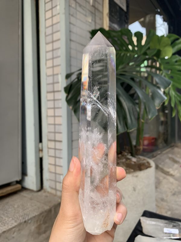 Trụ Thạch Anh Trắng trong – Clear Quartz Point, KL: 404GRAM (TTT226)