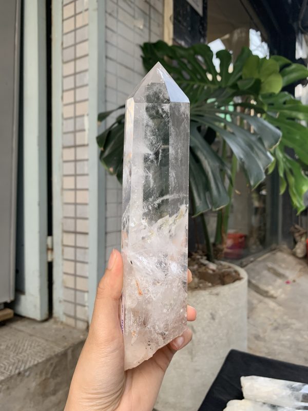 Trụ Thạch Anh Trắng trong – Clear Quartz Point, KL: 654GRAM (TTT242)