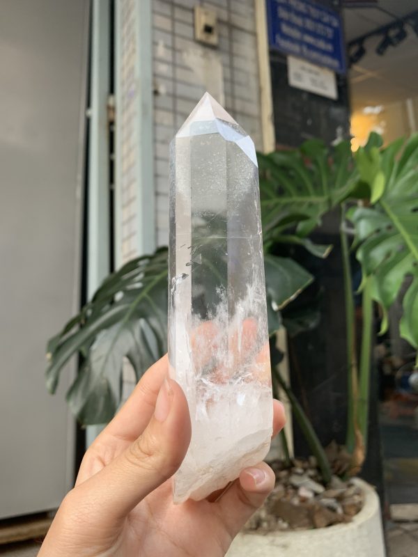 Trụ Thạch Anh Trắng trong – Clear Quartz Point, KL: 346GRAM (TTT219)