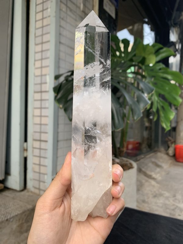 Trụ Thạch Anh Trắng trong – Clear Quartz Point, KL: 484GRAM (TTT233)