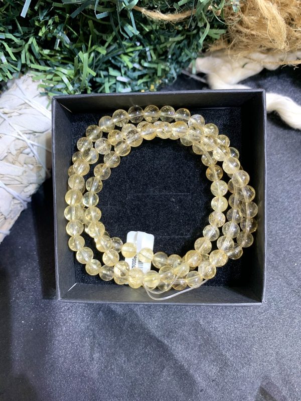 Vòng Thạch anh vàng 3 vòng quấn 6mm (citrine) | CADA DECOR