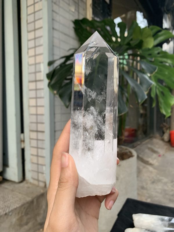 Trụ Thạch Anh Trắng trong – Clear Quartz Point, KL: 432GRAM (TTT229)