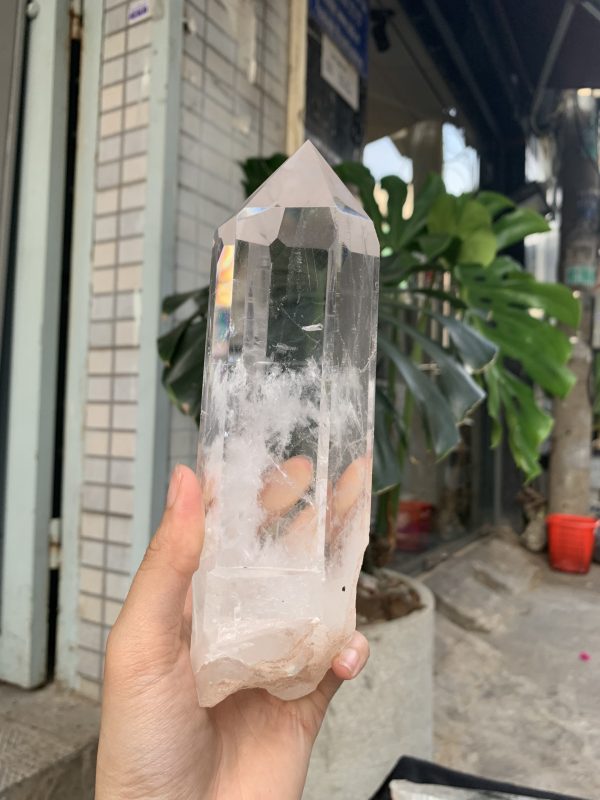 Trụ Thạch Anh Trắng trong – Clear Quartz Point, KL: 828GRAM (TTT230)