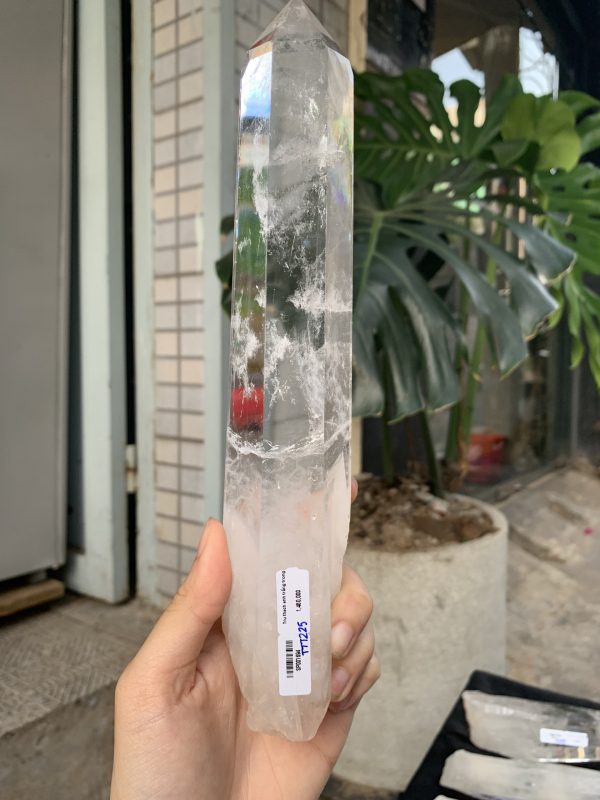 Trụ Thạch Anh Trắng trong – Clear Quartz Point, KL: 492GRAM (TTT225)