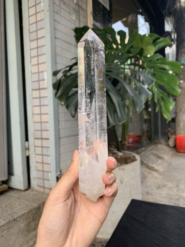 Trụ Thạch Anh Trắng trong – Clear Quartz Point, KL: 382GRAM (TTT232)