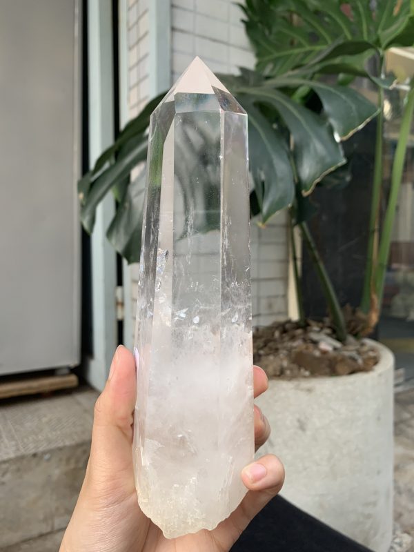 Trụ Thạch Anh Trắng trong – Clear Quartz Point, KL: 670GRAM (TTT218)