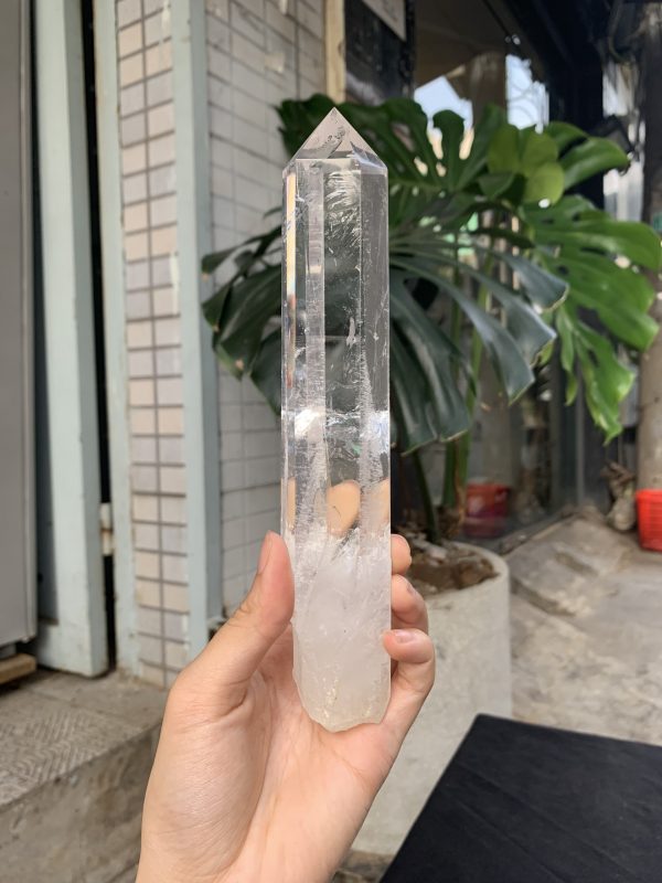 Trụ Thạch Anh Trắng trong – Clear Quartz Point, KL: 382GRAM (TTT232)