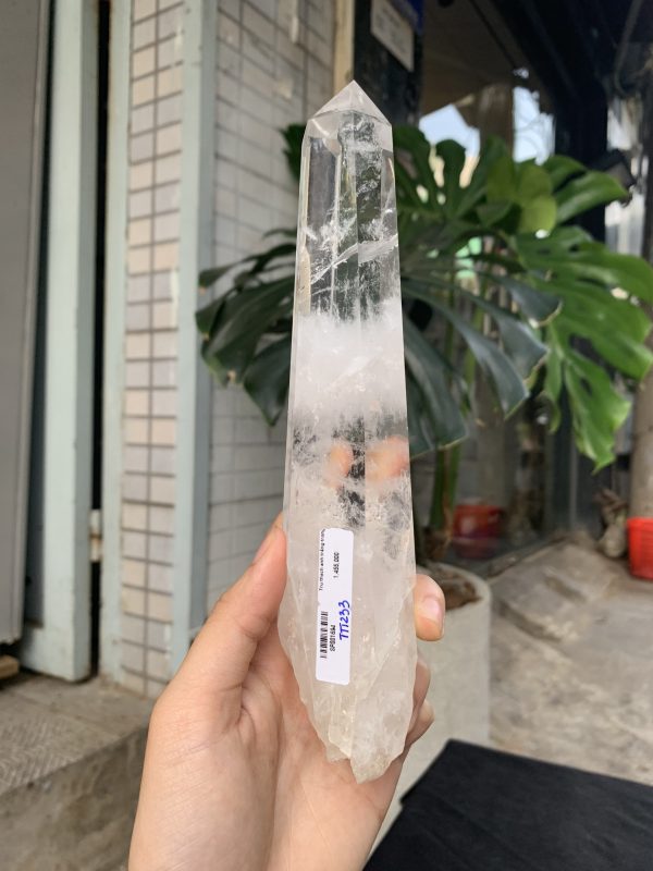 Trụ Thạch Anh Trắng trong – Clear Quartz Point, KL: 484GRAM (TTT233)