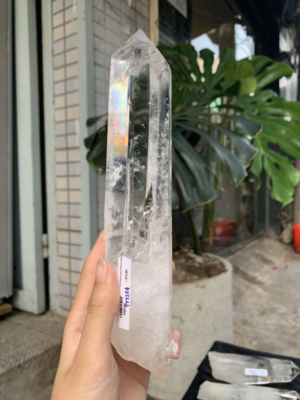 Trụ Thạch Anh Trắng trong – Clear Quartz Point, KL: 556GRAM (TTT224)