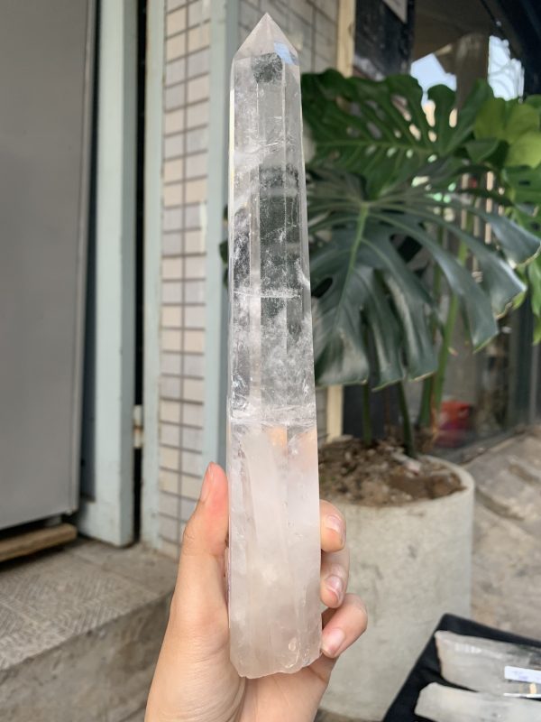 Trụ Thạch Anh Trắng trong – Clear Quartz Point, KL: 492GRAM (TTT225)