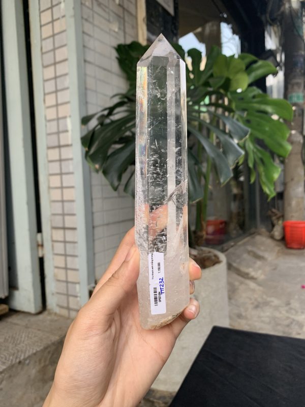 Trụ Thạch Anh Trắng trong – Clear Quartz Point, KL: 382GRAM (TTT232)