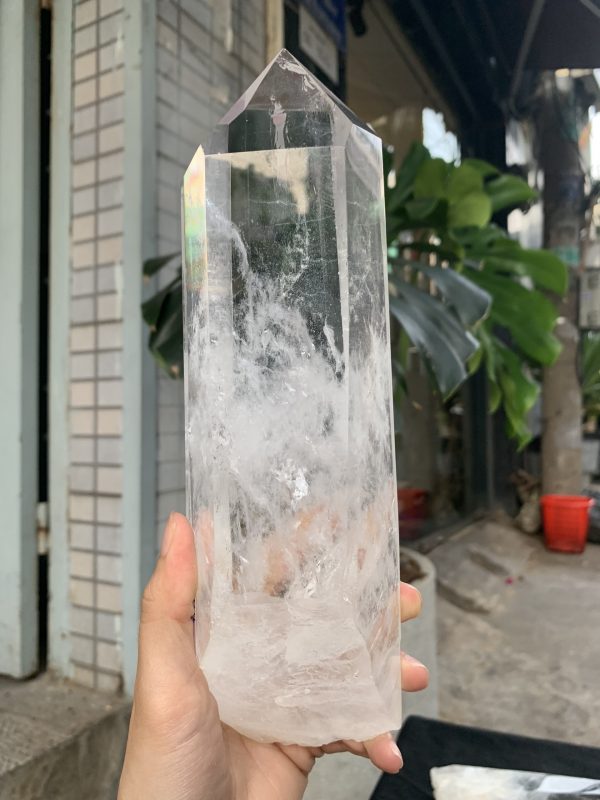 Trụ Thạch Anh Trắng trong – Clear Quartz Point, KL: 1,344KG (TTT236)