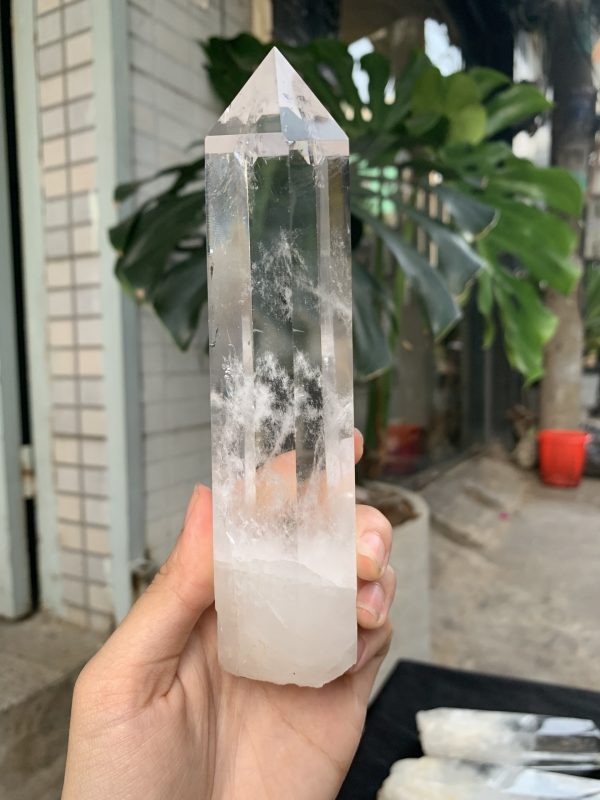 Trụ Thạch Anh Trắng trong – Clear Quartz Point, KL: 432GRAM (TTT229)